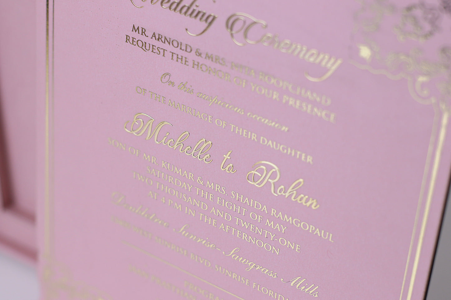 Elegant Blush Wedding Invitation