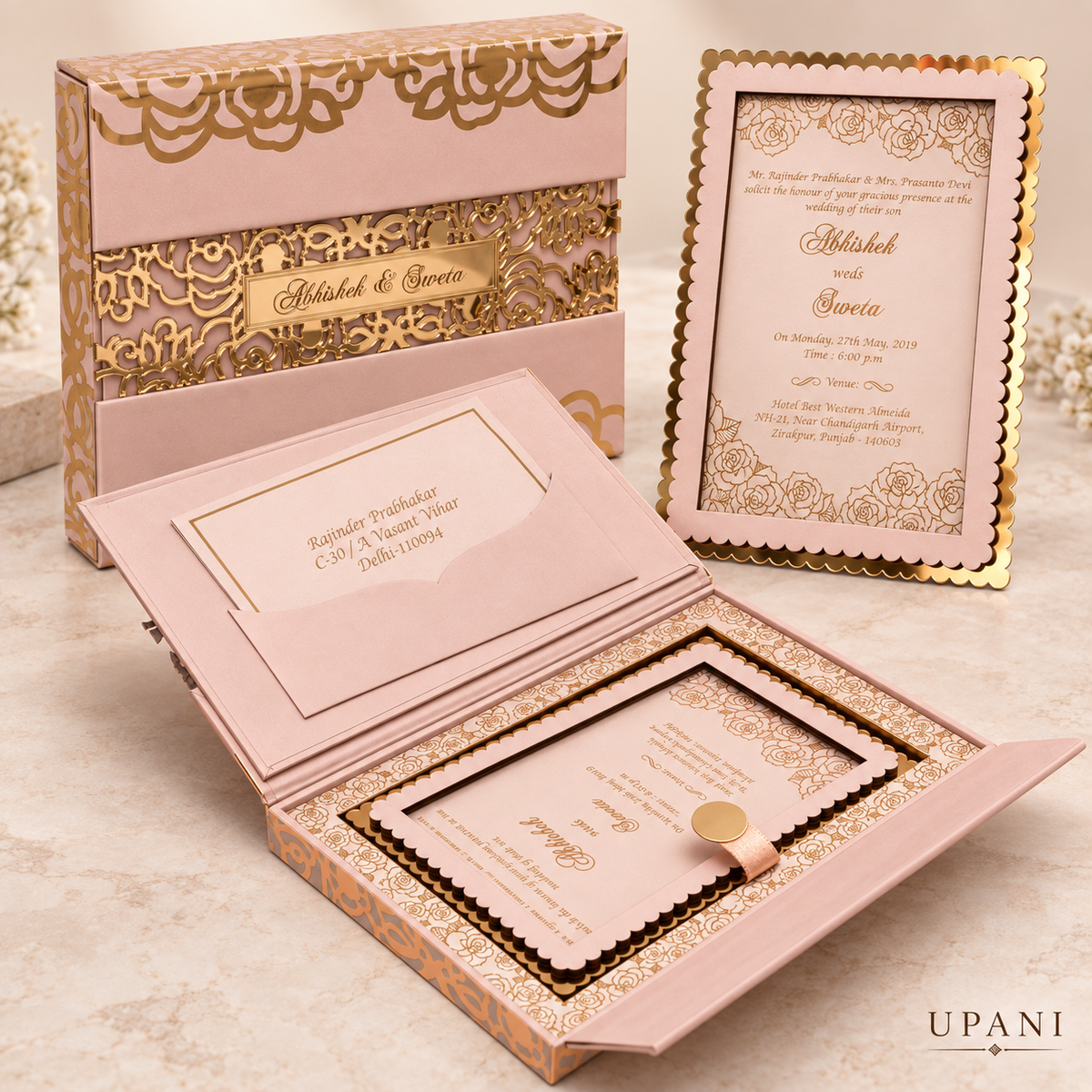 Blush Pink & Gold Invitation