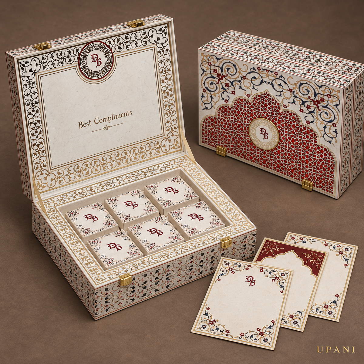 Mughal-Inspired Wedding Invitation Box