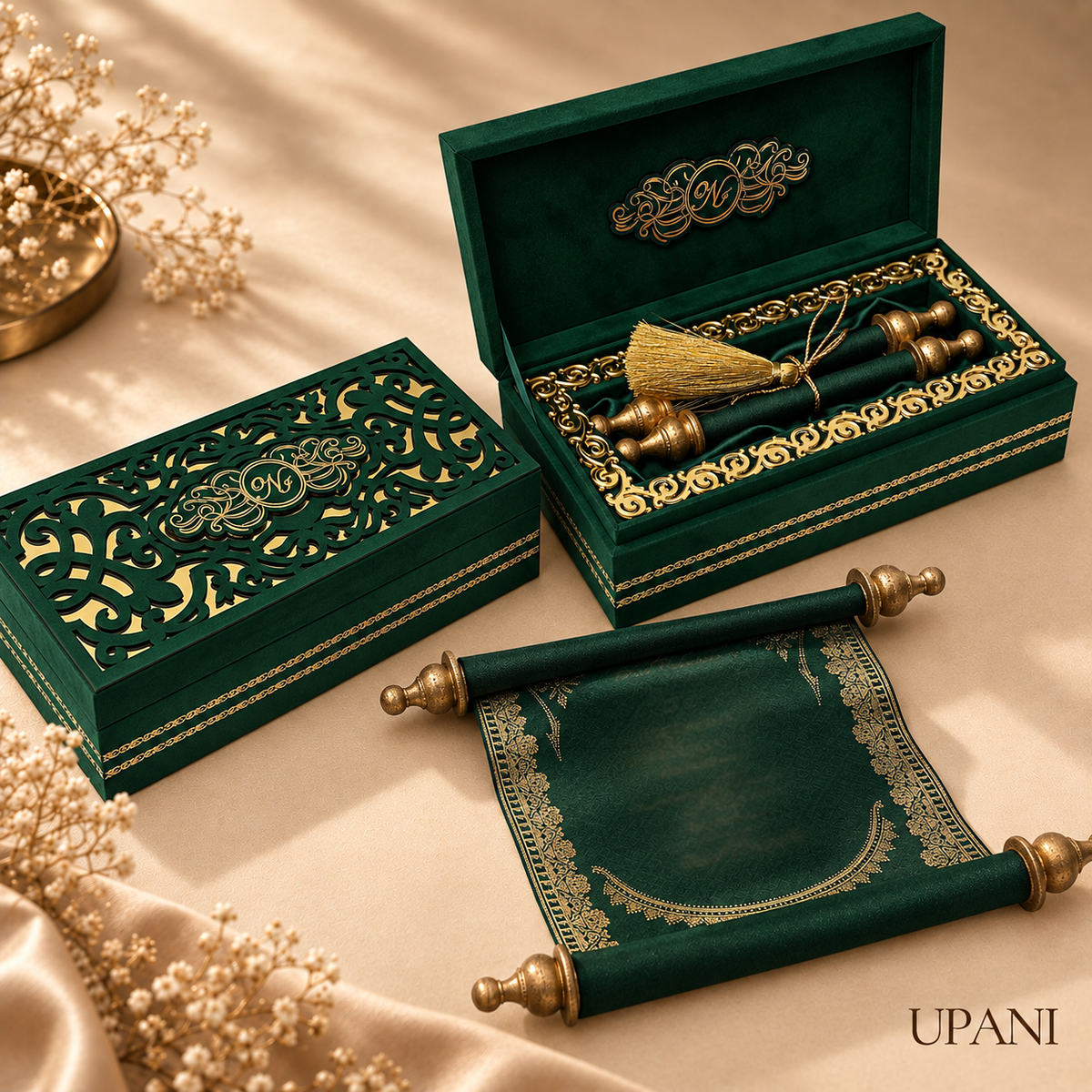 Emerald Scroll Invitation