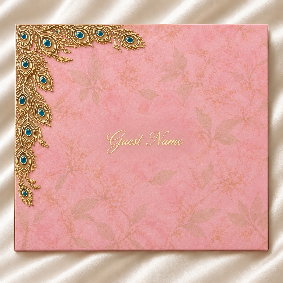 Elegant Peacock-Themed Wedding Invitations