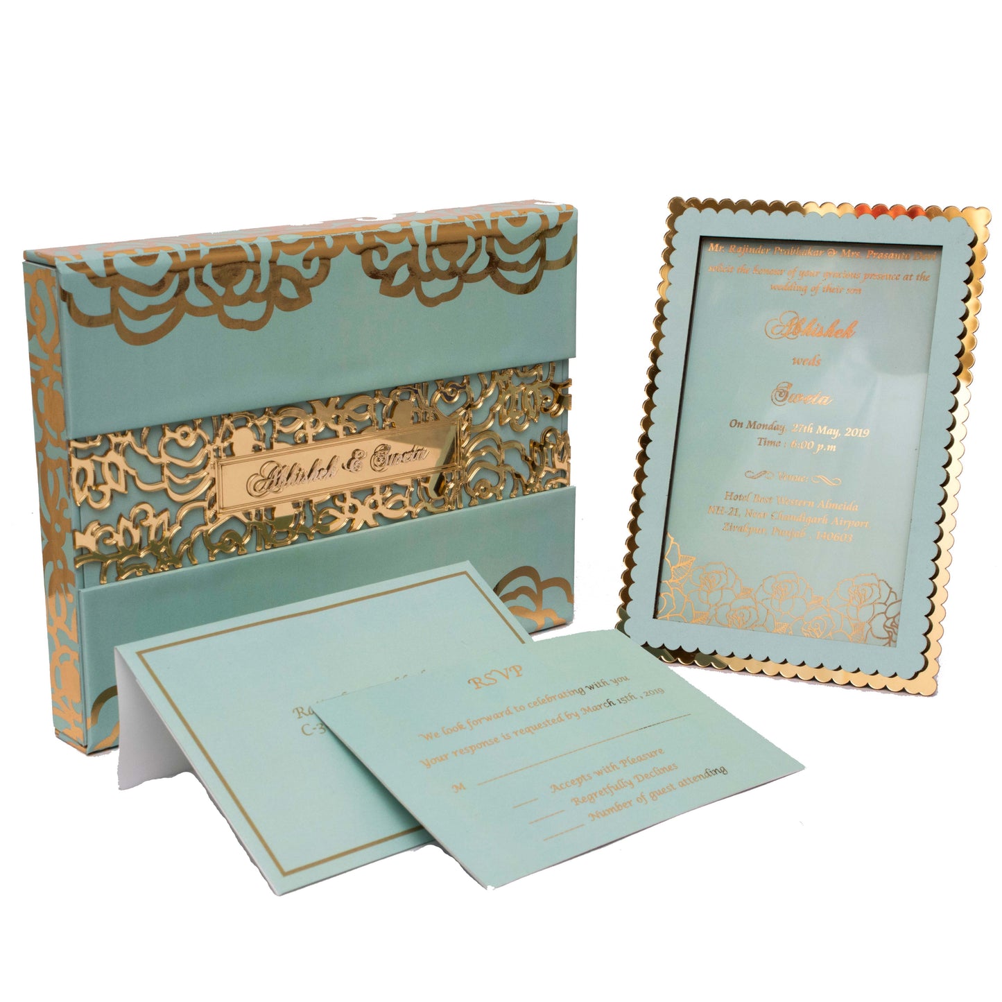Elegant Blue and Gold Box