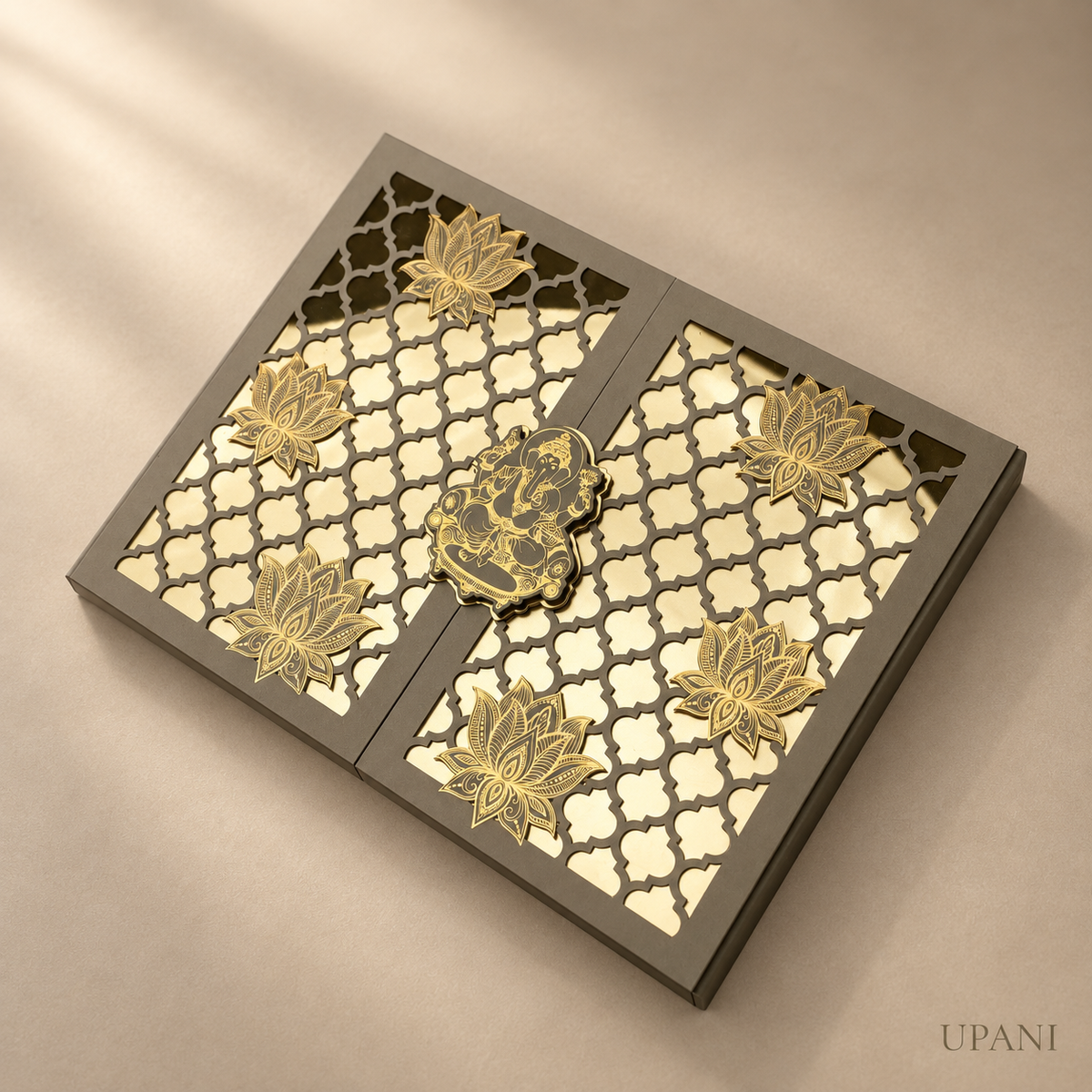 Red & Gold Wedding Invitation