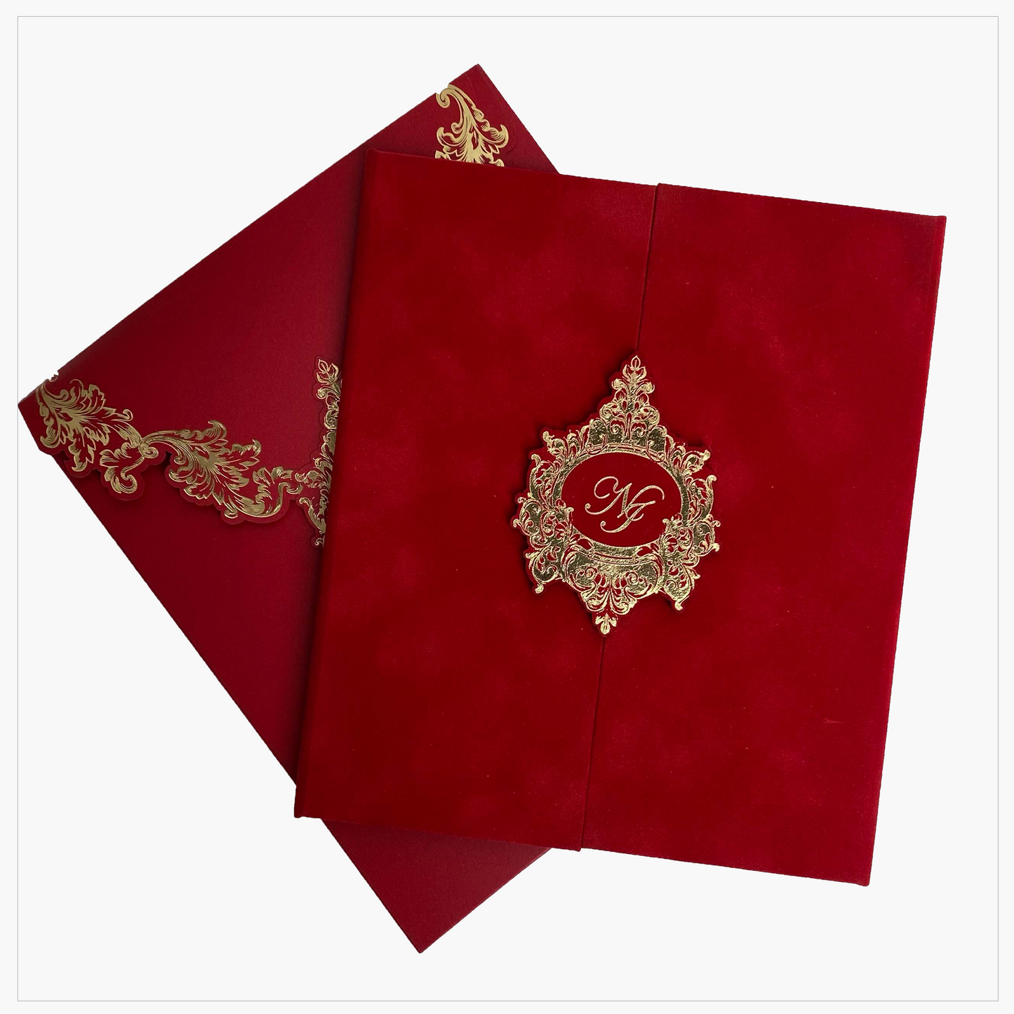 Velvet Elegance: Red Wedding Invitations