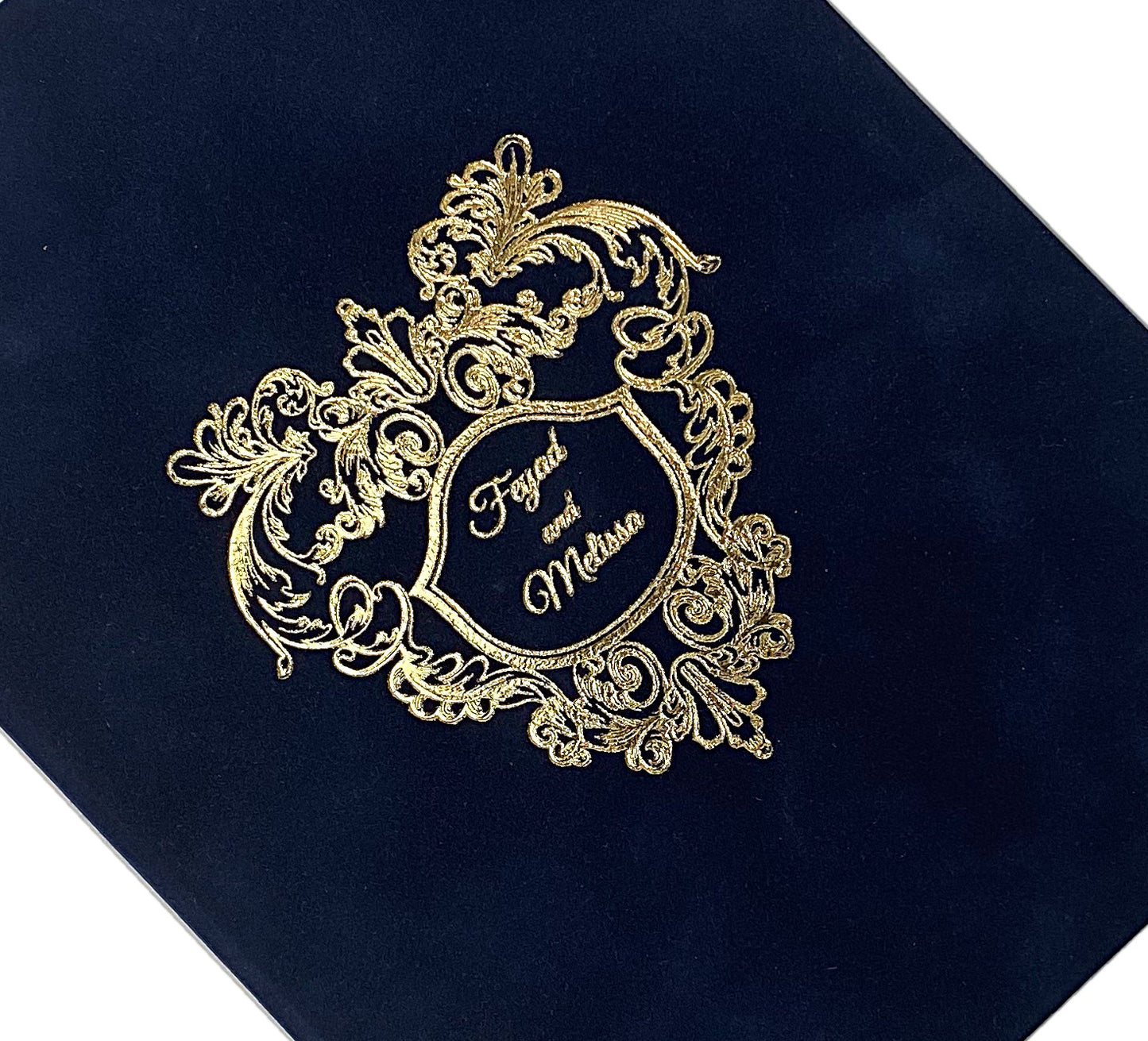 Navy and Gold Wedding Invitation