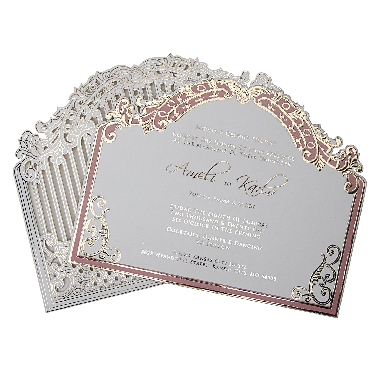 Elegant Laser Cut Invitation