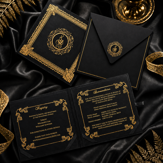 Royal Elegance Wedding Invitation Box
