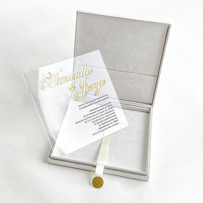 Elegant Pearl Wedding Invitation Set