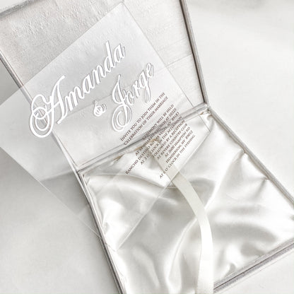 Elegant Pearl Wedding Invitation Set