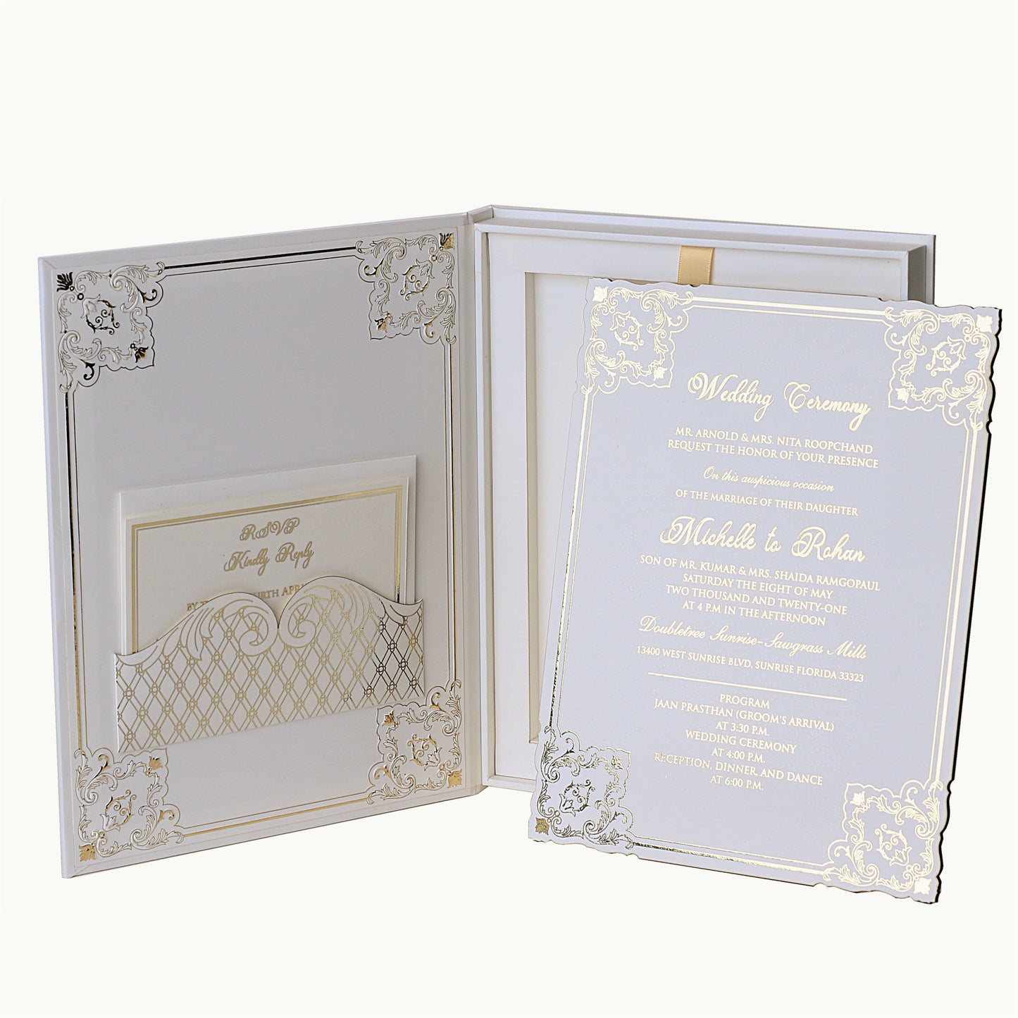 Classic White Wedding Invitation