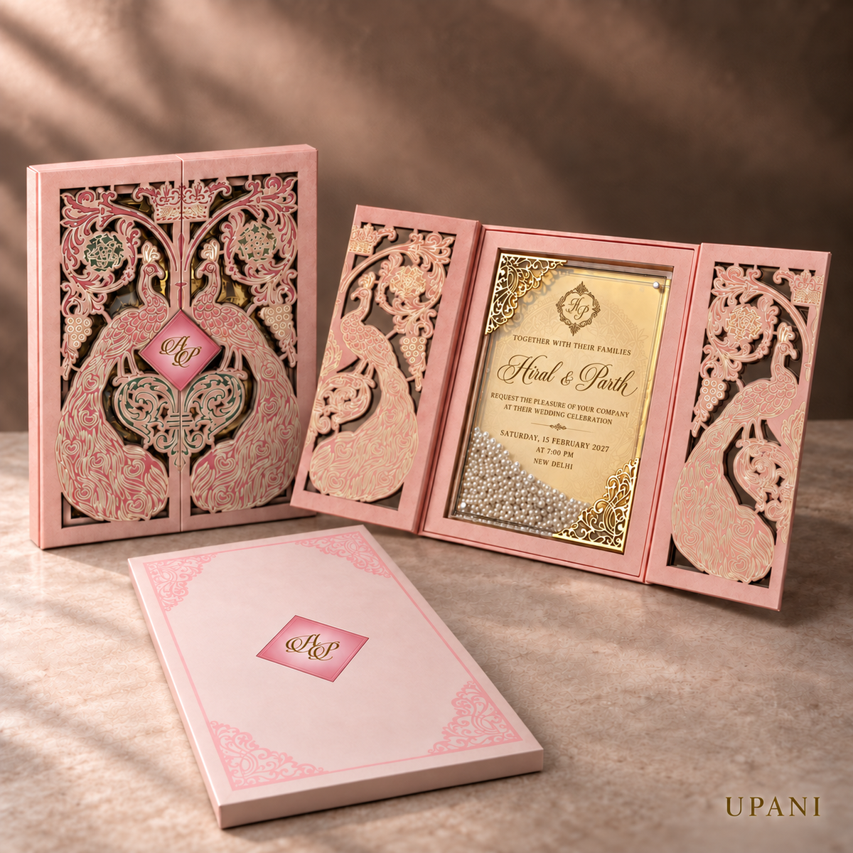 Royal Peacock 3D Wedding Invitation