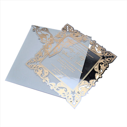 Acrylic Laser-Cut Wedding Invitation