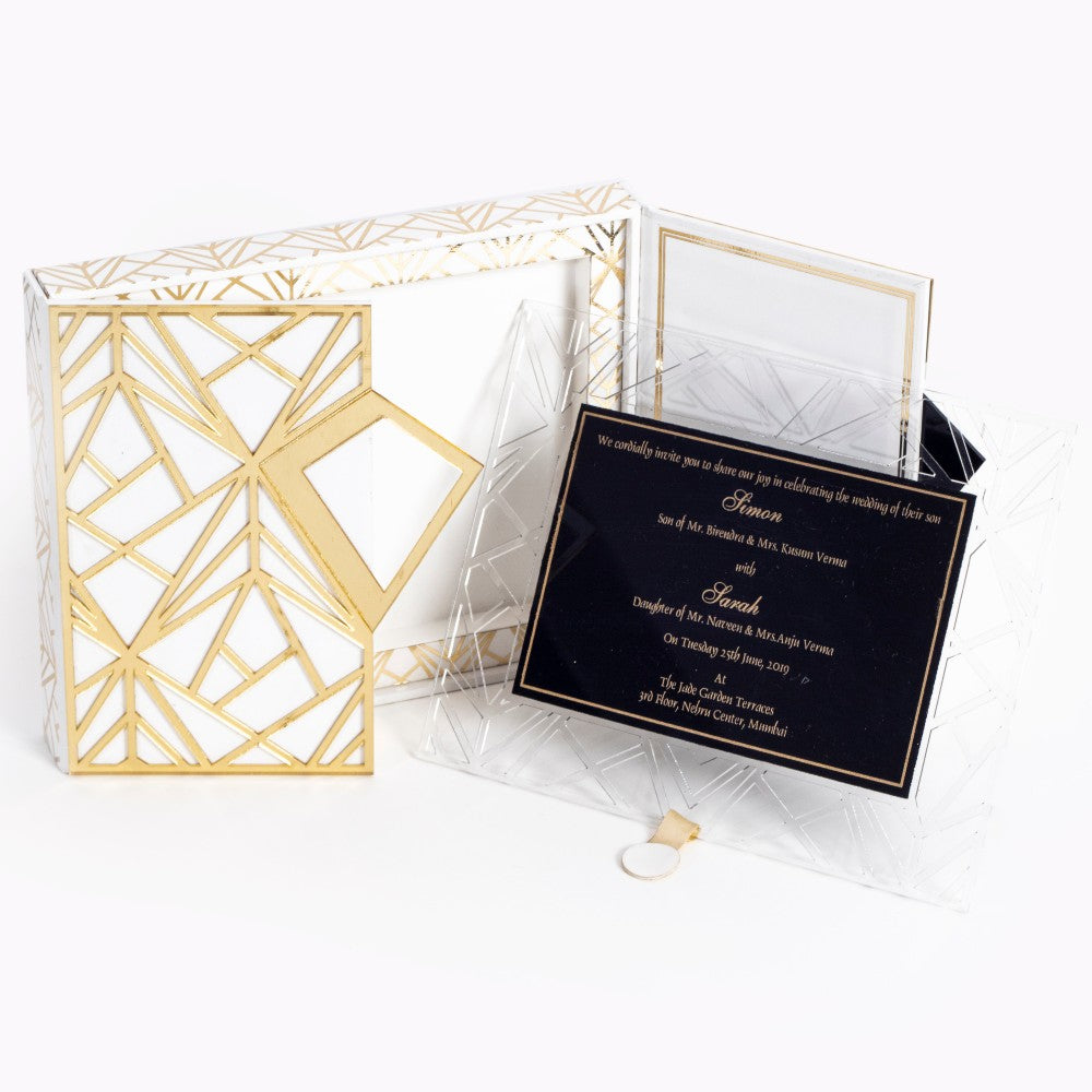 Laser-Cut Wedding Invitation Box