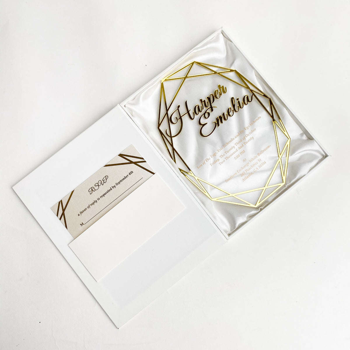 Acrylic Wedding Invitation