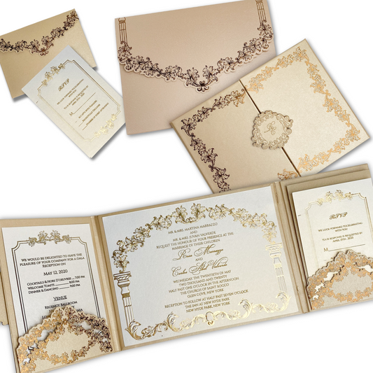 Gate-Fold Wedding Invitation