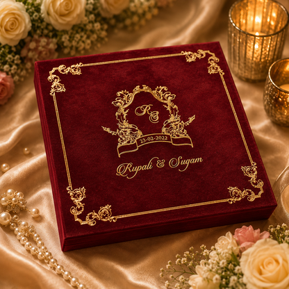 Luxurious Suede Invitation Set
