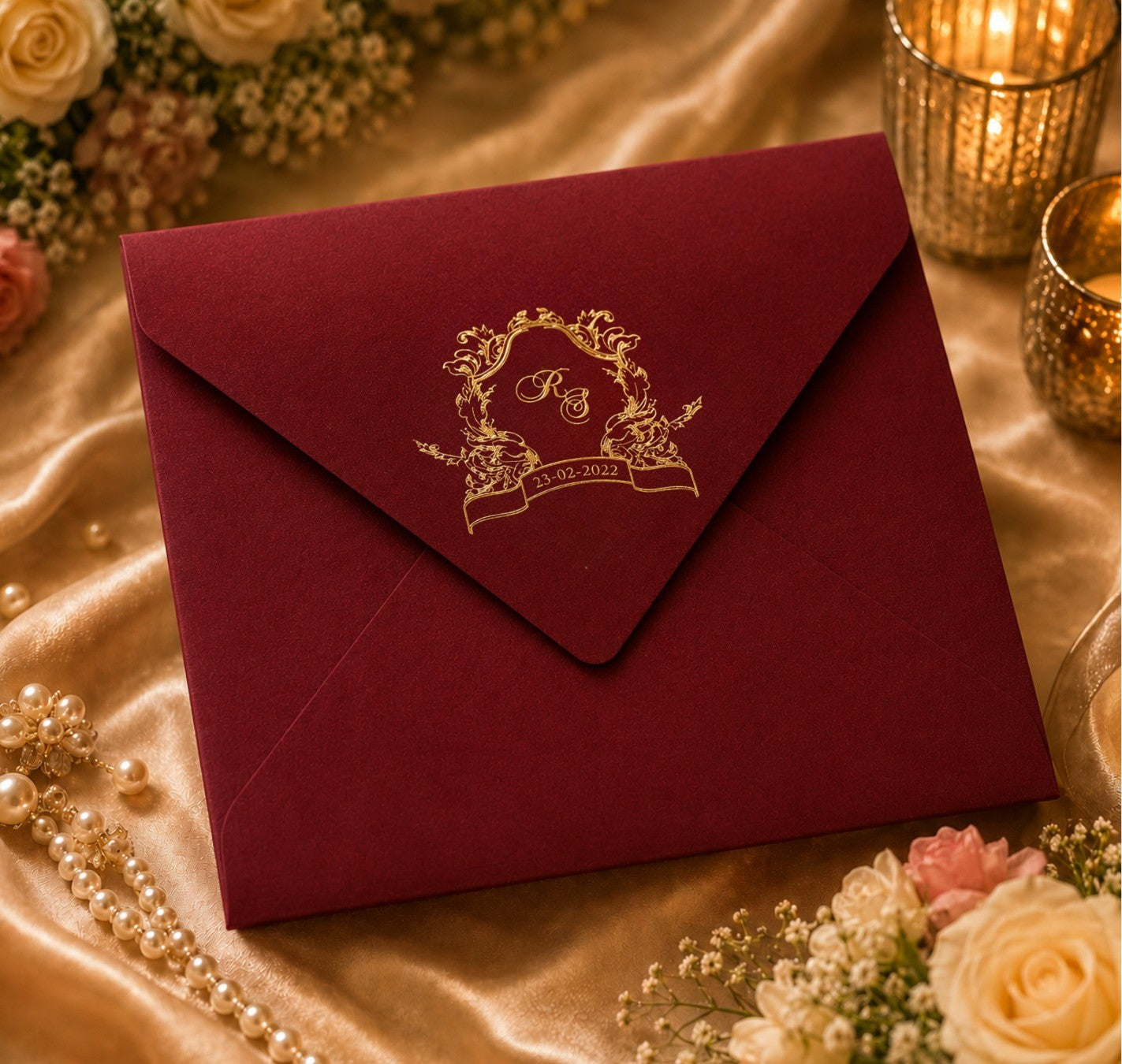 Luxurious Suede Invitation Set