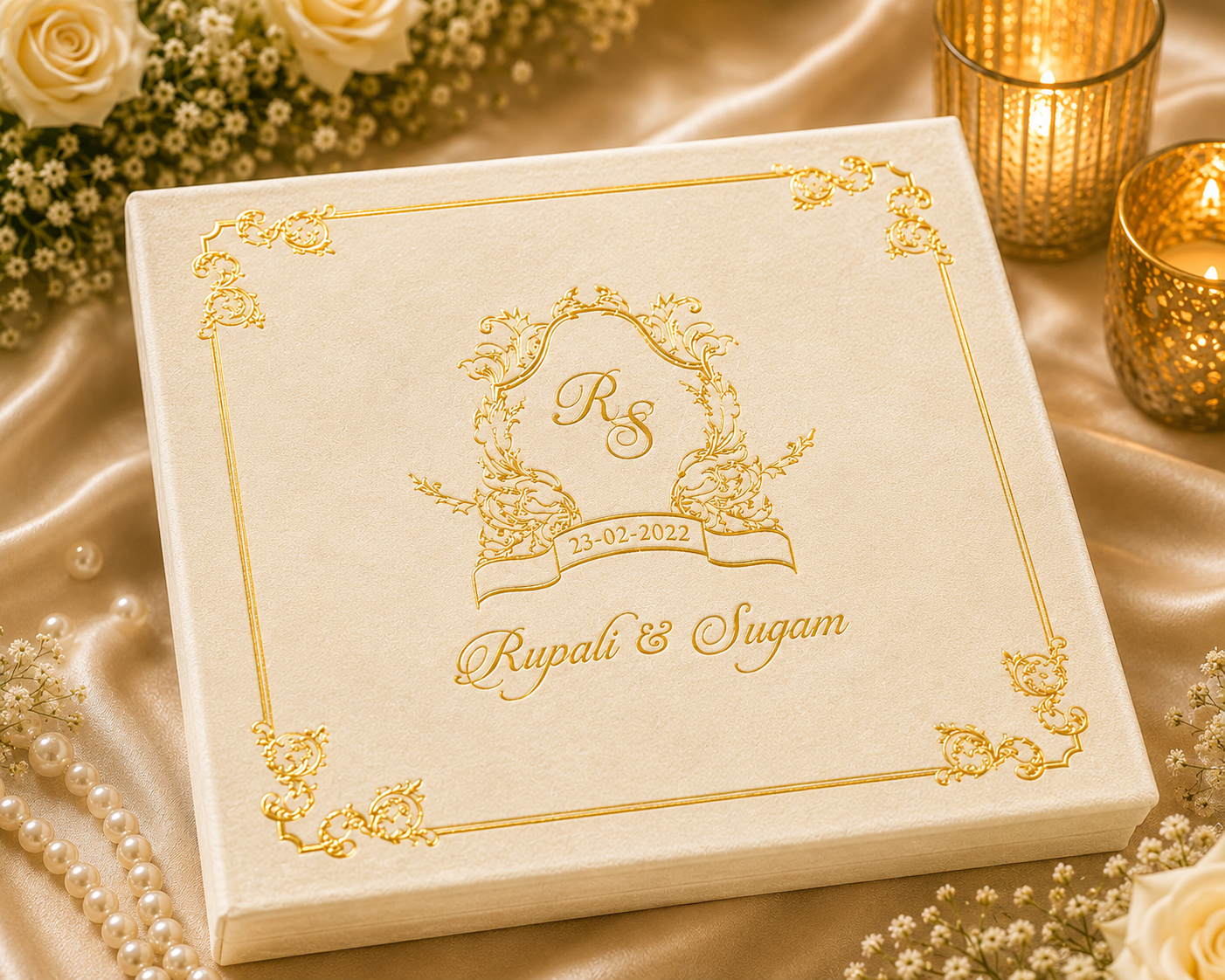 Luxurious Suede Invitation Set