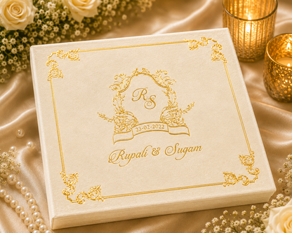 Luxurious Suede Invitation Set