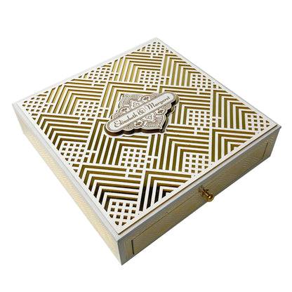 Ivory & Gold Elegance: Art Deco-Inspired Box