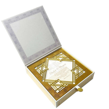 Ivory & Gold Elegance: Art Deco-Inspired Box