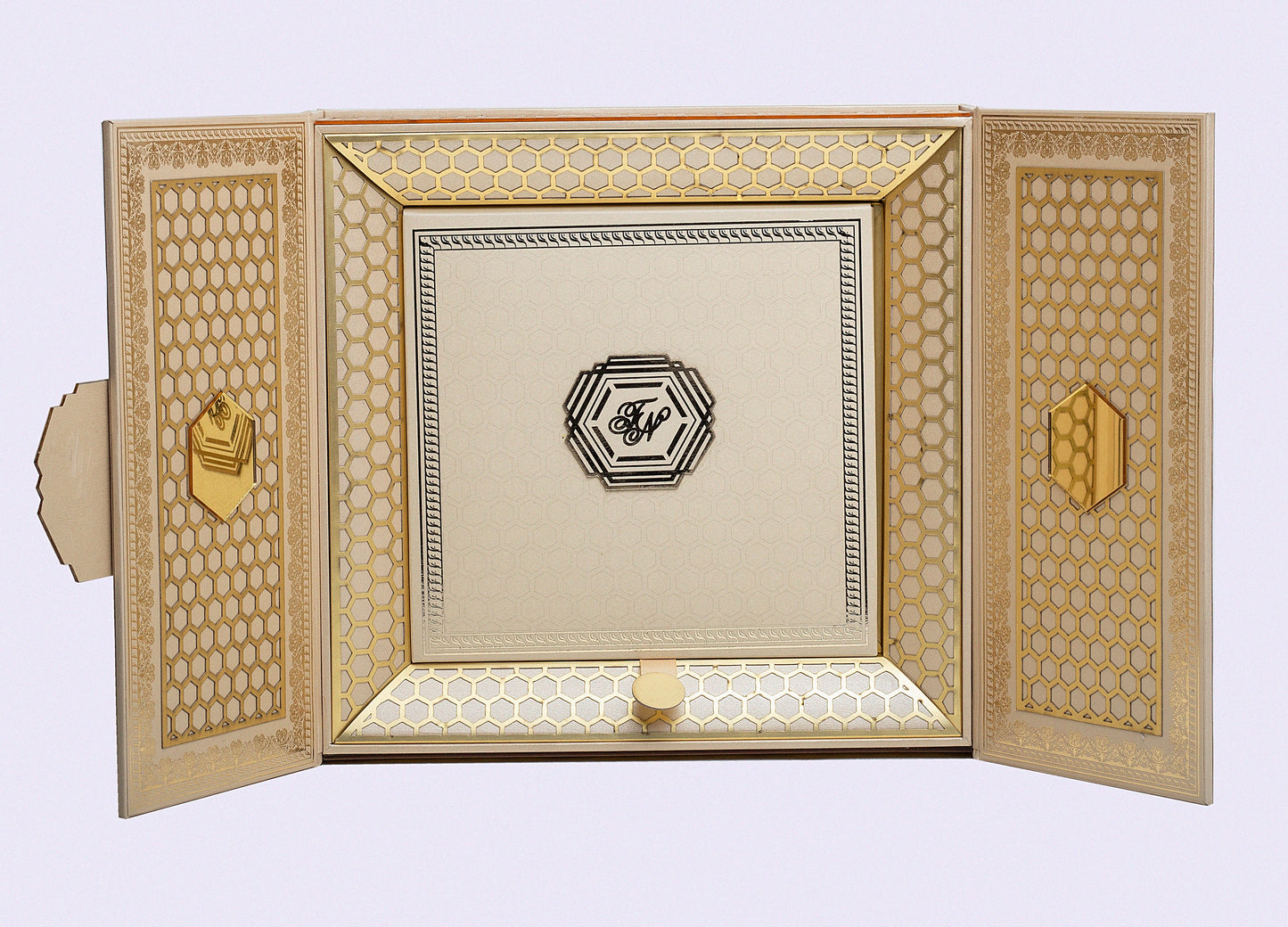 Golden Reflections – Wedding Invitation Box