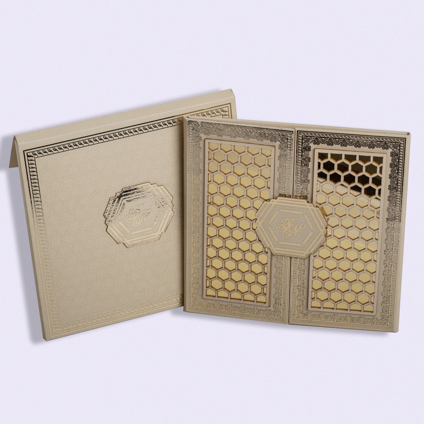 Golden Reflections – Wedding Invitation Box