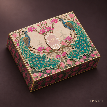 Peacock Wedding Invitation Box
