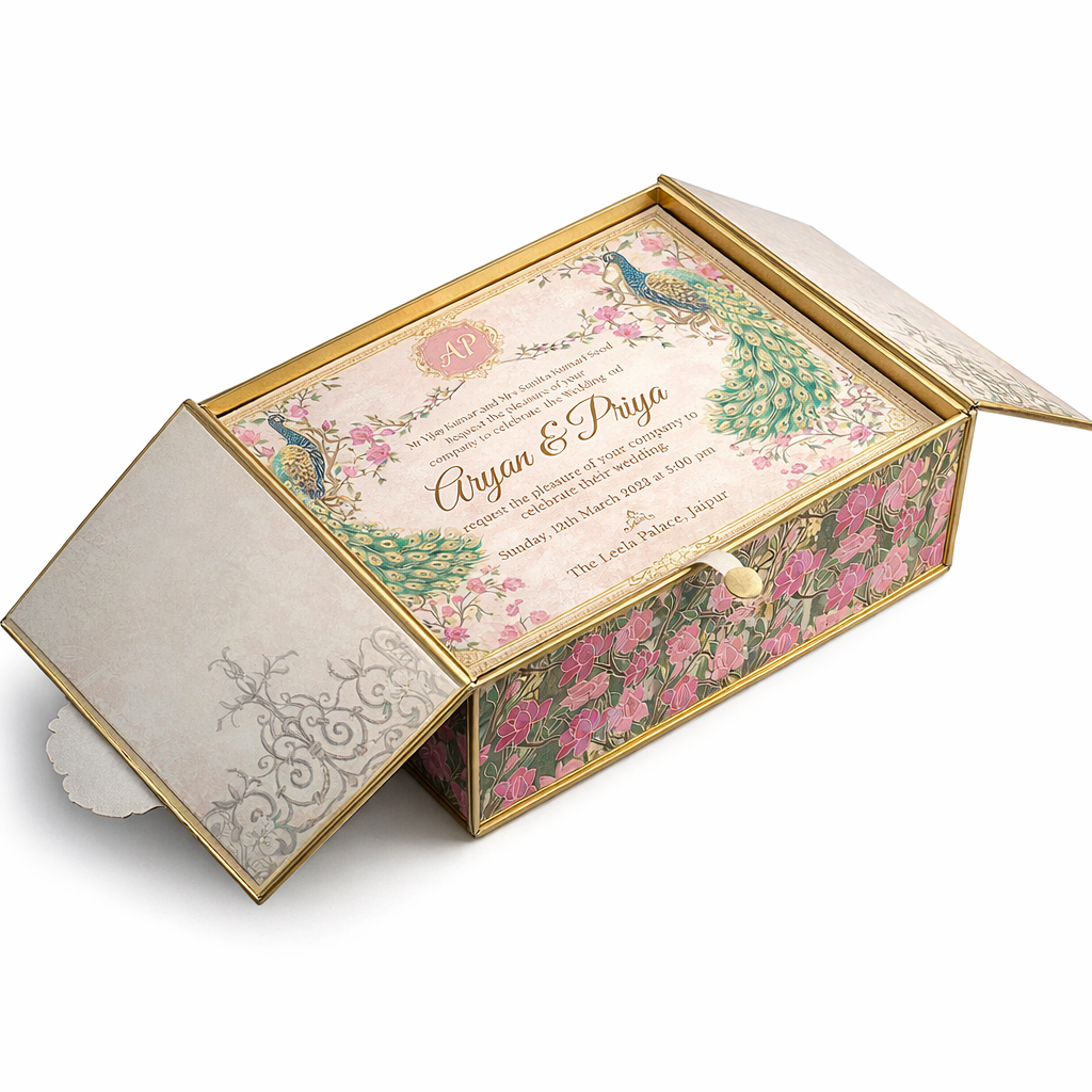 Peacock Garden – Wedding InvitationBox