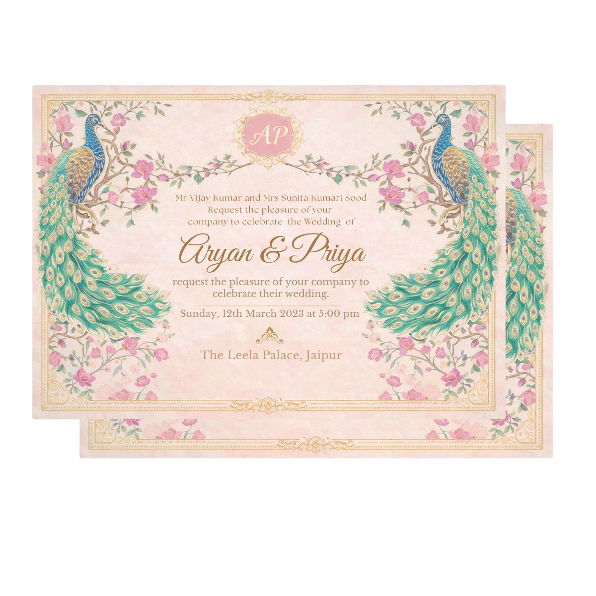 Peacock Garden – Wedding InvitationBox