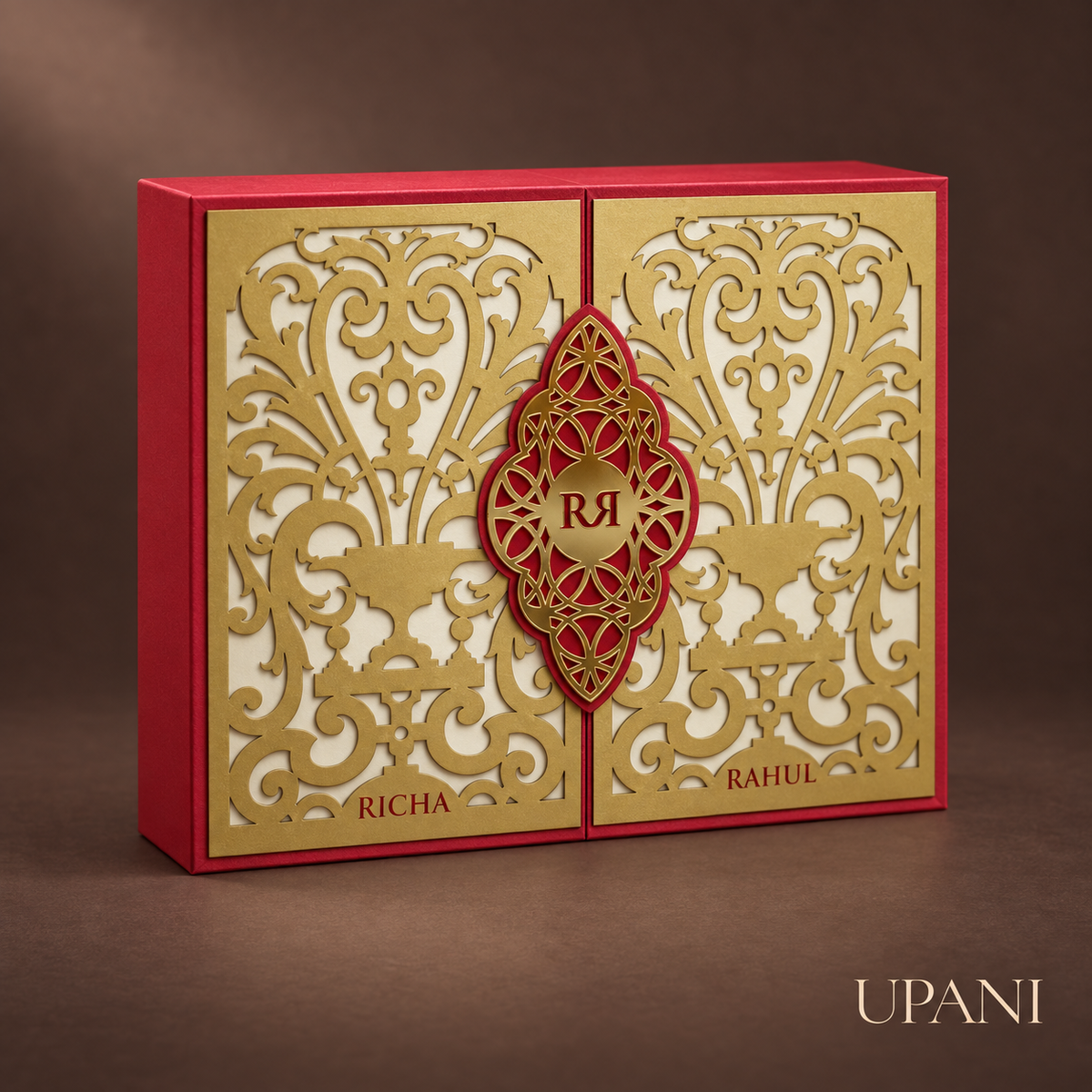 Elegant Gold And Pink Invitation