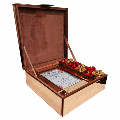 Elegant Bronze Glass Gift Box