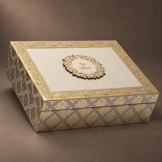 Classic Damask Elegance Invitation Box