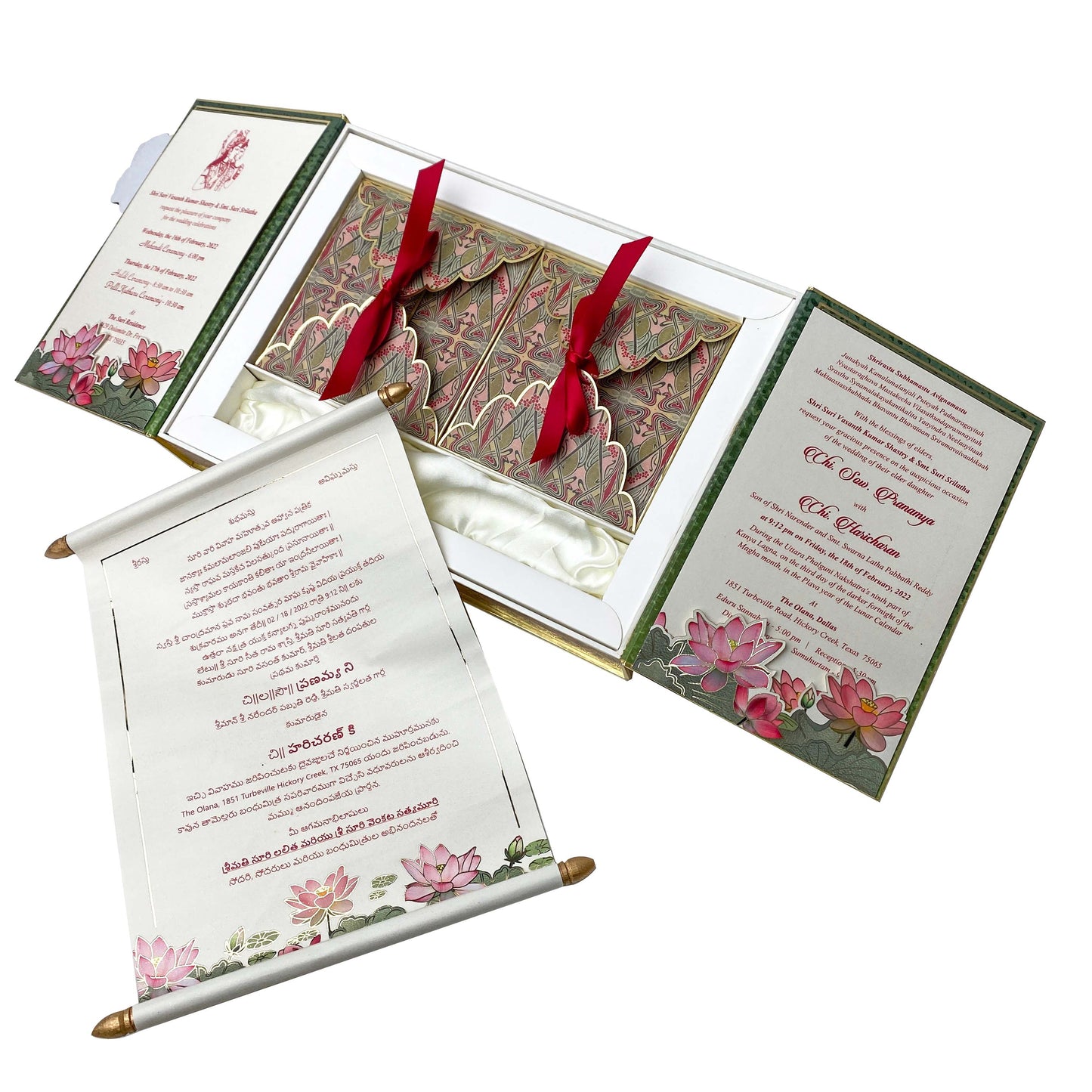 Lotus Themed Wedding Invitation – Upani