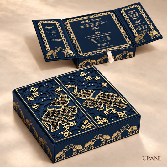 Navy Elephant Theme Box