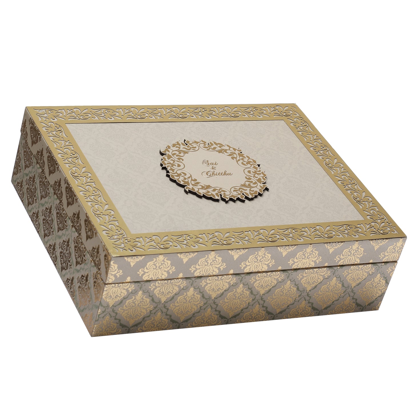 Classic Damask Elegance Invitation Box