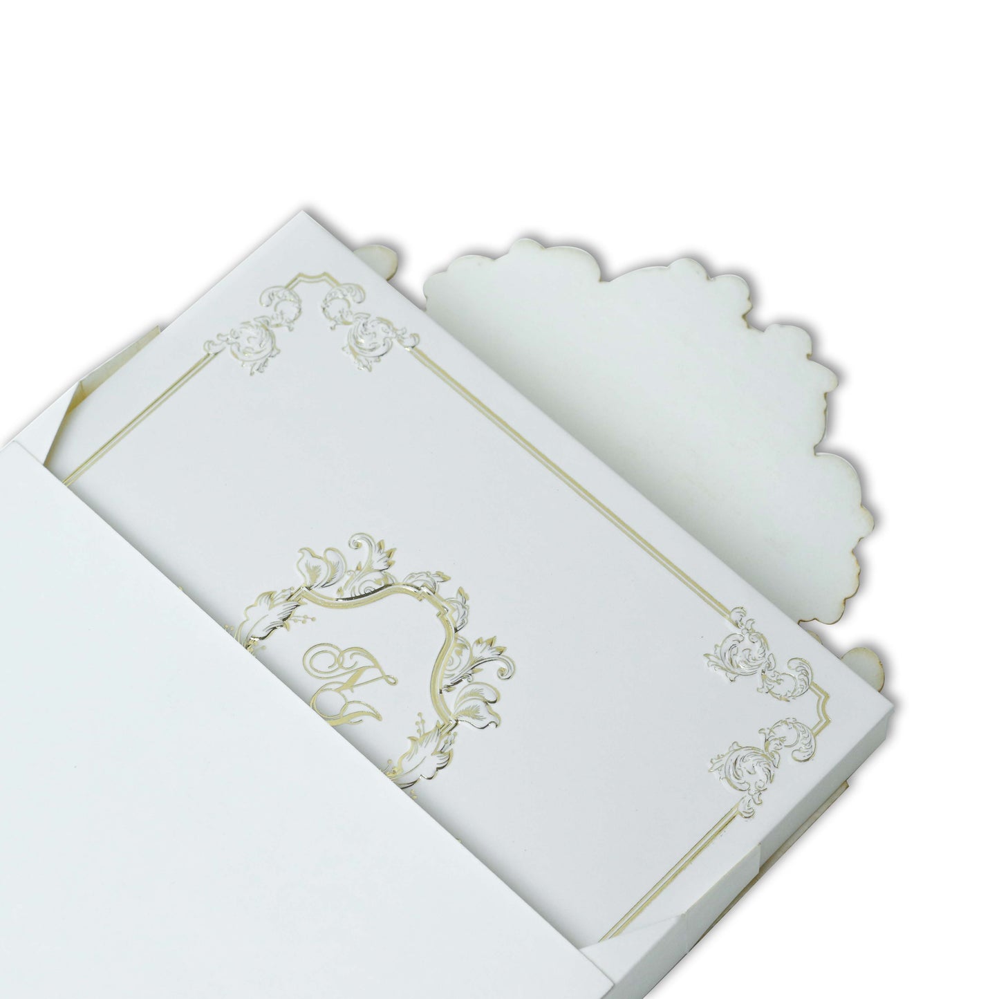 Classic White and Gold Invitation