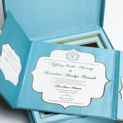 Elegant Silk Invitation Box