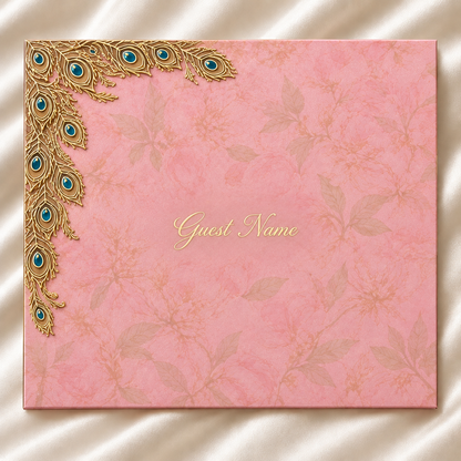 Elegant Peacock-Themed Wedding Invitations