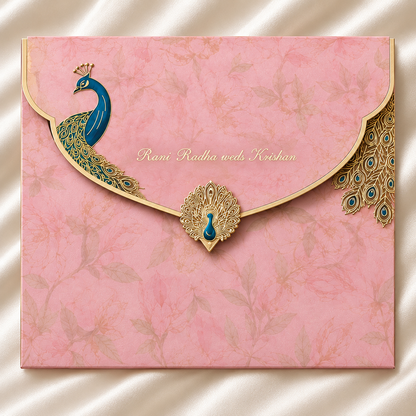 Elegant Peacock-Themed Wedding Invitations