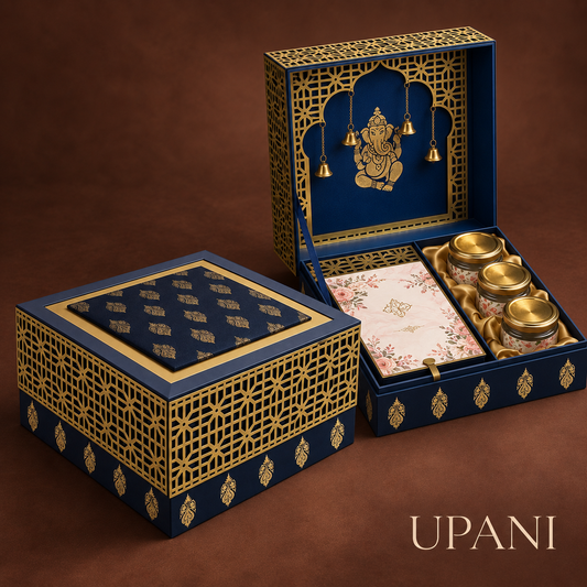 Navy & Gold Ganesha Box