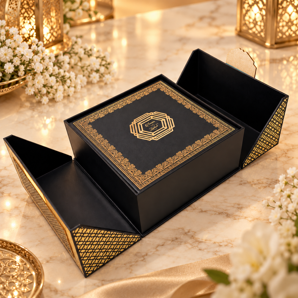 Luxury Black &amp; Gold Keepsake Box