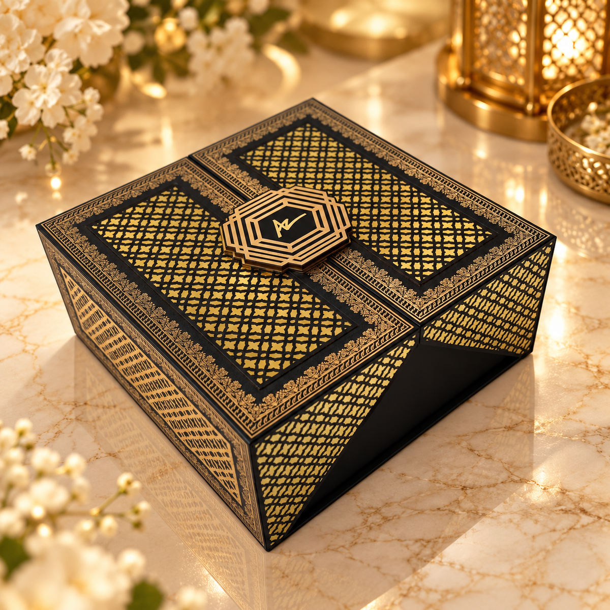 Luxury Black &amp; Gold Keepsake Box