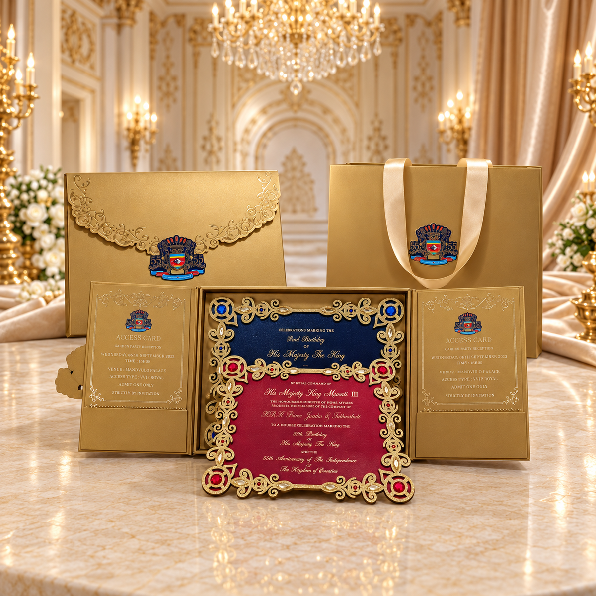 Royal Gold Invitation Set