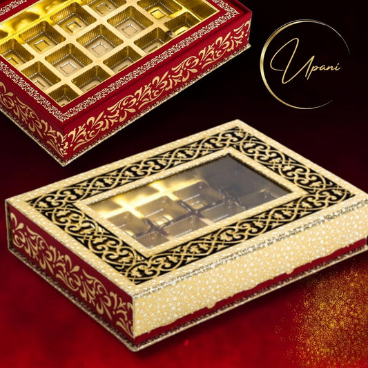 Red and Gold Burfi Box