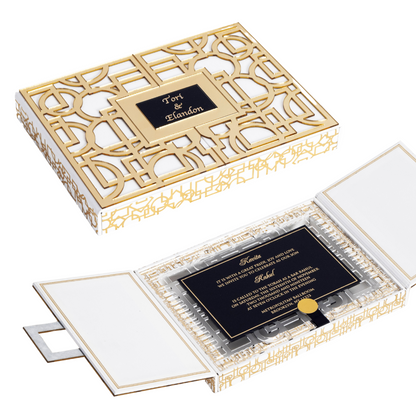 Luxury Laser-Cut Wedding Invitation Box