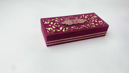 Regal Burgundy Scroll Invitation